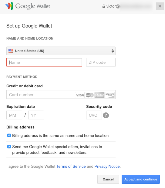 Registrasi Akun Merchant Google Wallet
