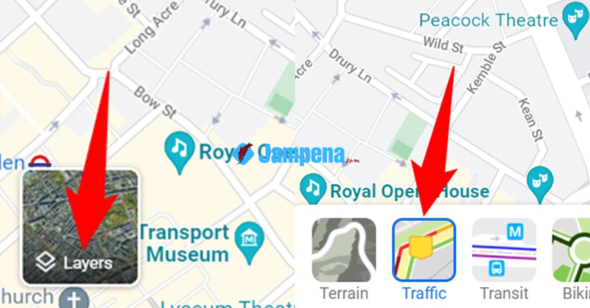cara melihat kemacetan di google maps Desktop