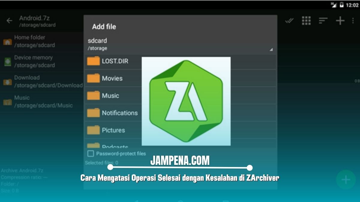 Cara Mengatasi Operasi Selesai dengan Kesalahan di ZArchiver