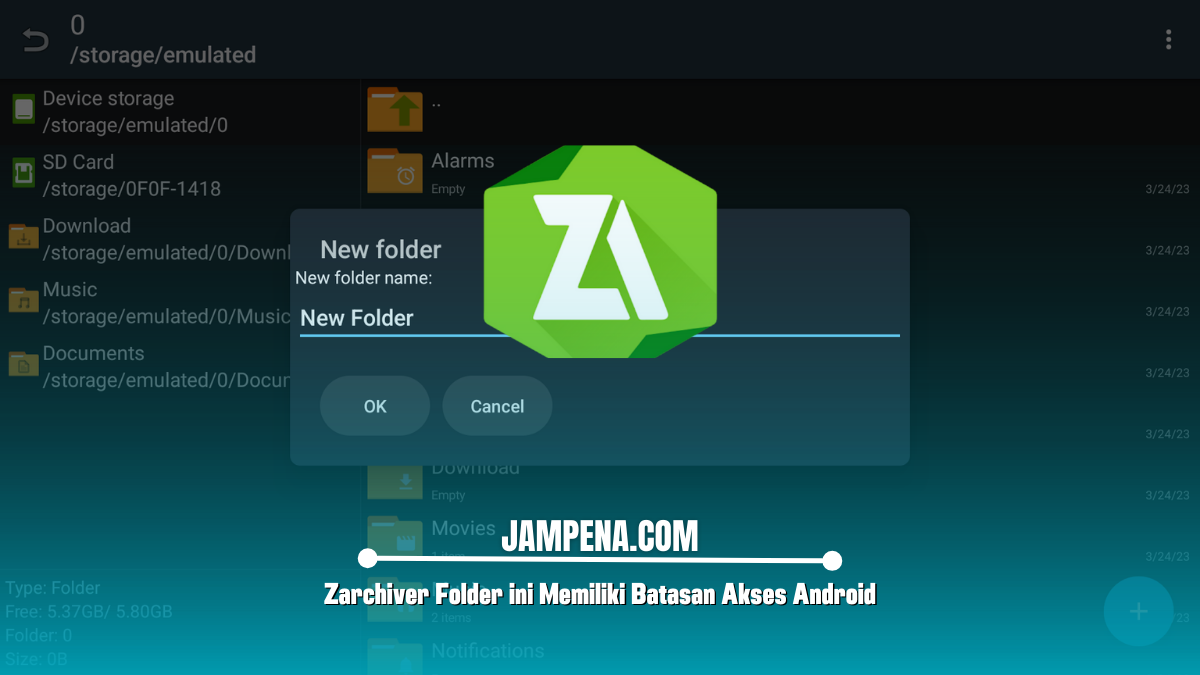 Cara Mengatasi Zarchiver Folder ini Memiliki Batasan Akses Android