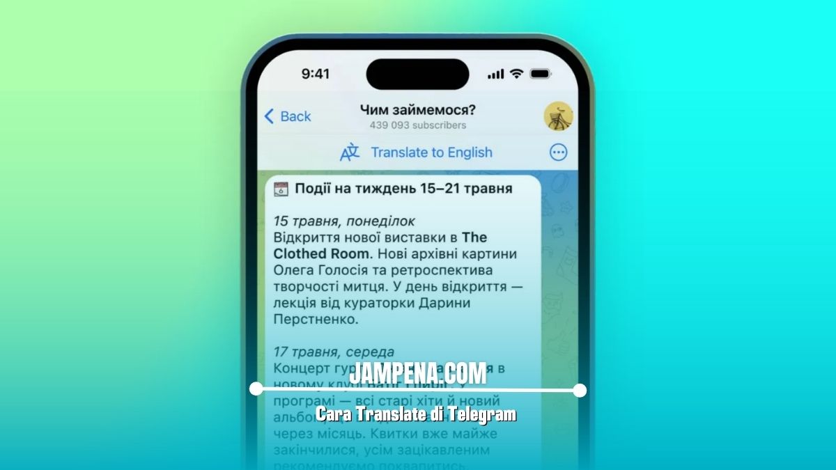 Cara Translate di Telegram