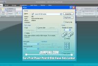 Cara Print Power Point 6 Slide Dalam Satu Lembar